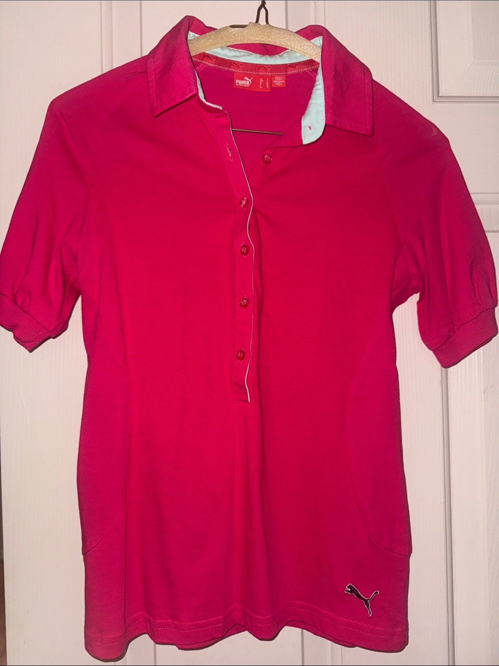 Puma Golf Hot Pink Short Sleeve Polo - Small